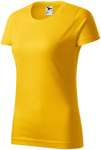 Dámske tričko jednoduché, žltá, XS