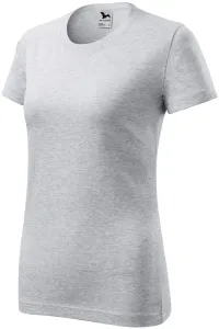 Dámske tričko klasické, svetlosivý melír, XS