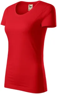 Dámske tričko, organická bavlna, červená, XS