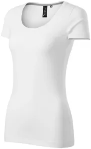 Dámske tričko s ozdobným prešitím, biela, 2XL