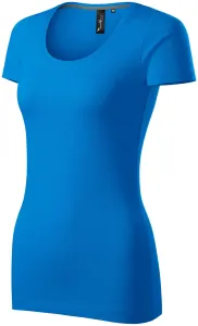 Dámske tričko s ozdobným prešitím, oceánska modrá, M #4614819