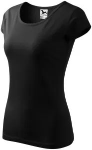 Dámske tričko s veľmi krátkym rukávom, čierna, XS #4610366