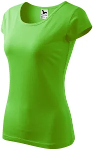 Dámske tričko s veľmi krátkym rukávom, jablkovo zelená, XS