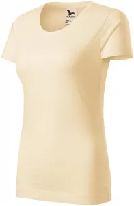 Dámske tričko, štruktúrovaná organická bavlna, mandľová, M