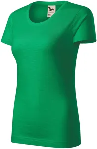Dámske tričko, štruktúrovaná organická bavlna, trávová zelená, XS