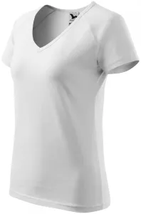 Dámske tričko zúžené, raglánový rukáv, biela, S #4608444
