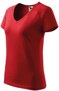Dámske tričko zúžené, raglánový rukáv, červená, XS #4608464