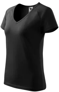 Dámske tričko zúžené, raglánový rukáv, čierna, XS #4608451