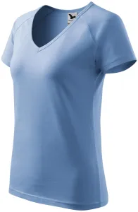 Dámske tričko zúžené, raglánový rukáv, nebeská modrá, L