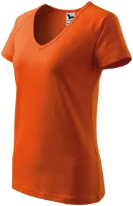 Dámske tričko zúžené, raglánový rukáv, oranžová, L
