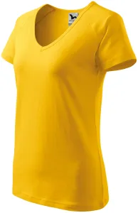 Dámske tričko zúžené, raglánový rukáv, žltá, S