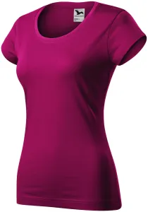 Dámske tričko zúžené s okrúhlym výstrihom, fuchsia red, XL