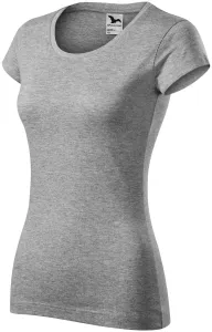 Dámske tričko zúžené s okrúhlym výstrihom, tmavosivý melír, XS #4614980