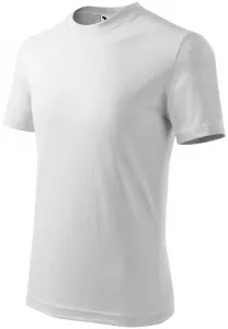 Detské tričko jednoduché, biela, 110cm / 4roky
