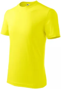 Detské tričko jednoduché, citrónová, 122cm / 6rokov