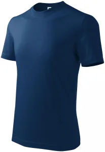 Detské tričko jednoduché, polnočná modrá, 122cm / 6rokov
