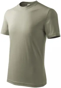 Detské tričko jednoduché, svetlá khaki, 110cm / 4roky