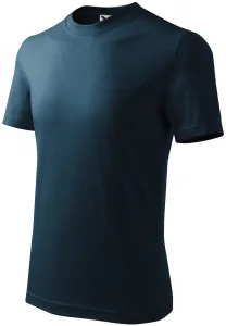 Detské tričko jednoduché, tmavomodrá, 110cm / 4roky
