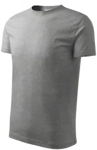 Detské tričko jednoduché, tmavosivý melír, 134cm / 8rokov