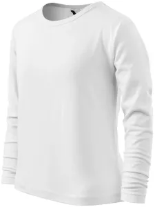 Detské tričko s dlhým rukávom, biela, 110cm / 4roky