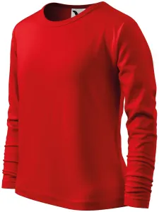 Detské tričko s dlhým rukávom, červená, 122cm / 6rokov