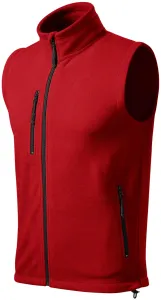 Fleecová vesta kontrastná, červená, S