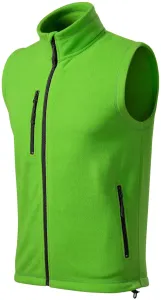 Fleecová vesta kontrastná, jablkovo zelená, XL