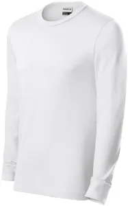 Odolné pánske tričko s dlhým rukávom, biela, 3XL