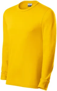 Odolné pánske tričko s dlhým rukávom, žltá, S