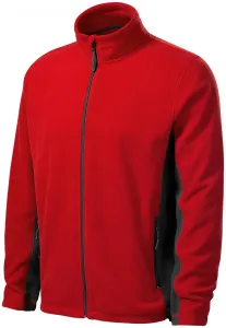 Pánska fleecová bunda kontrastná, červená, S