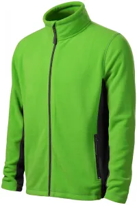 Pánska fleecová bunda kontrastná, jablkovo zelená, 3XL