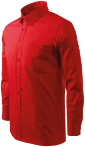 Pánska košeľa s dlhým rukávom, červená, M
