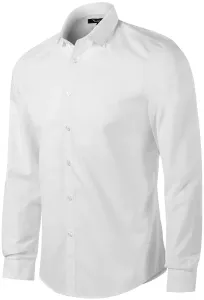 Pánska košeľa s dlhým rukávom slim fit, biela, S
