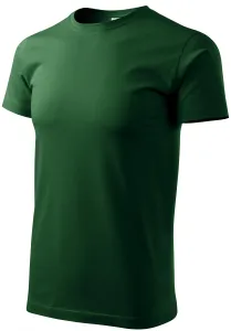 Pánske tričko jednoduché, fľaškovozelená, XL