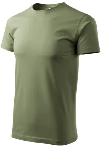 Pánske tričko jednoduché, khaki, 4XL