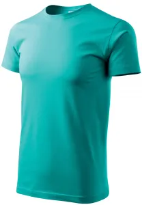 Pánske tričko jednoduché, smaragdovozelená, XL