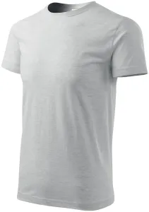 Pánske tričko jednoduché, svetlosivý melír, XS