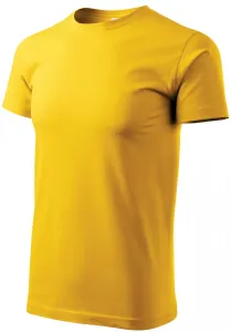 Pánske tričko jednoduché, žltá, 4XL