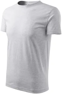 Pánske tričko klasické, svetlosivý melír, XL