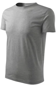 Pánske tričko klasické, tmavosivý melír, XL