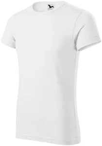 Pánske tričko s vyhrnutými rukávmi, biela, L #4614849
