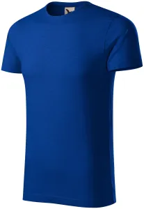 Pánske tričko, štruktúrovaná organická bavlna, kráľovská modrá, S