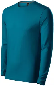 Priliehavé pánske tričko s dlhým rukávom, petrol blue, S