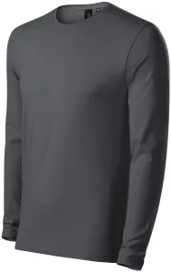 MALFINI Pánske tričko s dlhým rukávom Brave - Svetlá antracitová | S