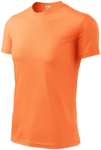 Športové tričko detské, neónová mandarinková, 122cm / 6rokov