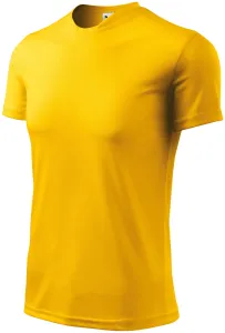 Tričko s asymetrickým priekrčníkom, žltá, XL