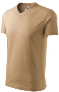 Tričko s krátkym rukávom, stredne hrubé, piesková, 3XL