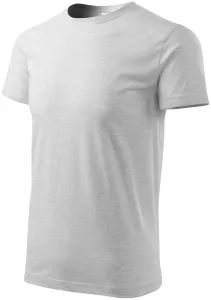 Tričko vyššej gramáže unisex, svetlosivý melír, XL