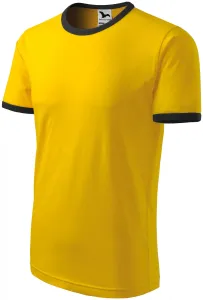 Unisex tričko kontrastné, žltá, XL