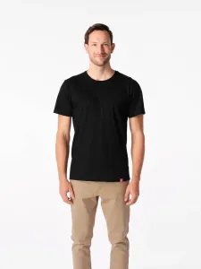 Bavlněné tričko proti pocení CityZen černé kulatý výstřih Veľkosť: XL